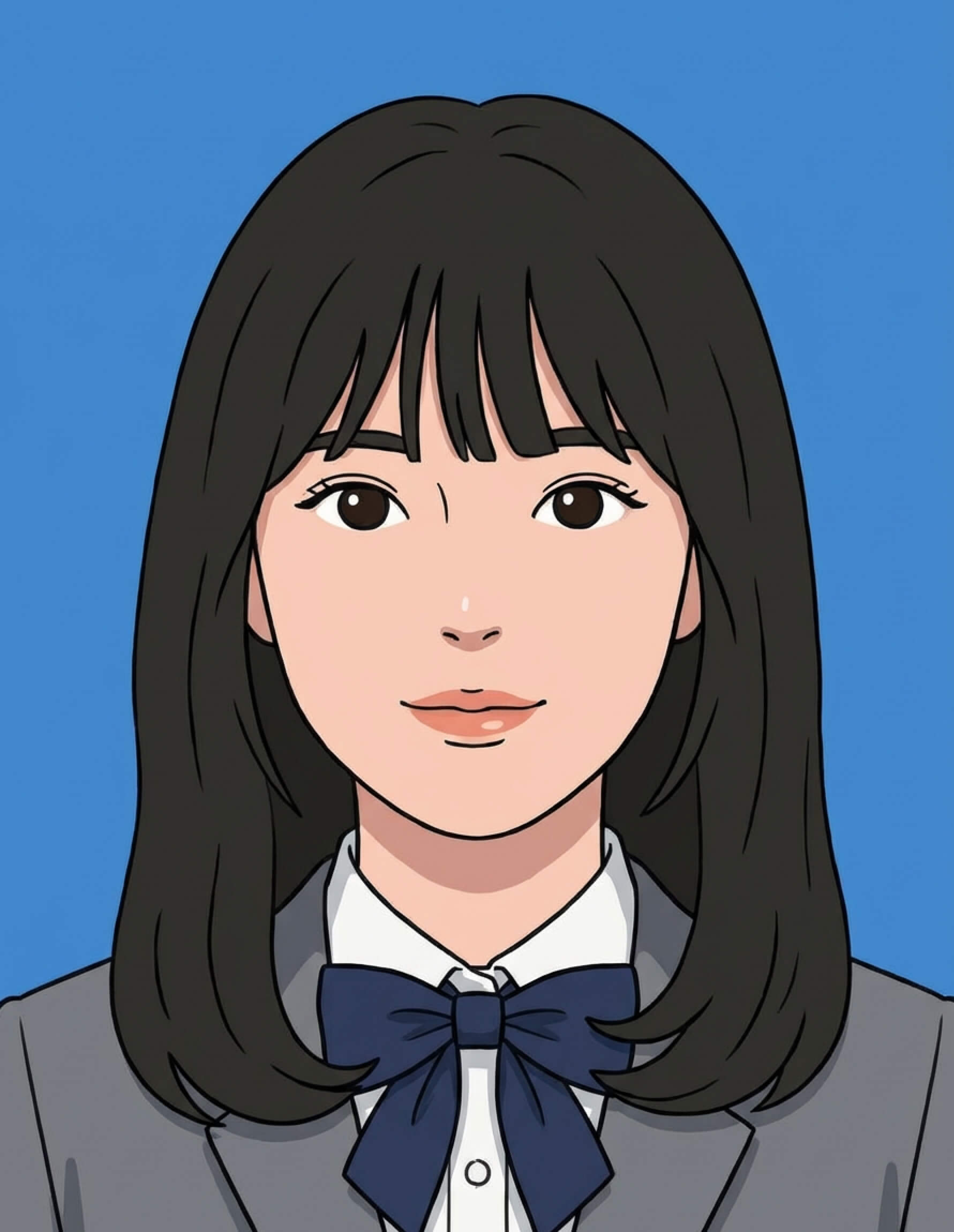 高校の制服を着用している